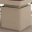Bureau rectangulaire à 6 tiroirs brun noisette + beige massif + bois manufacturé-318559544-318559550