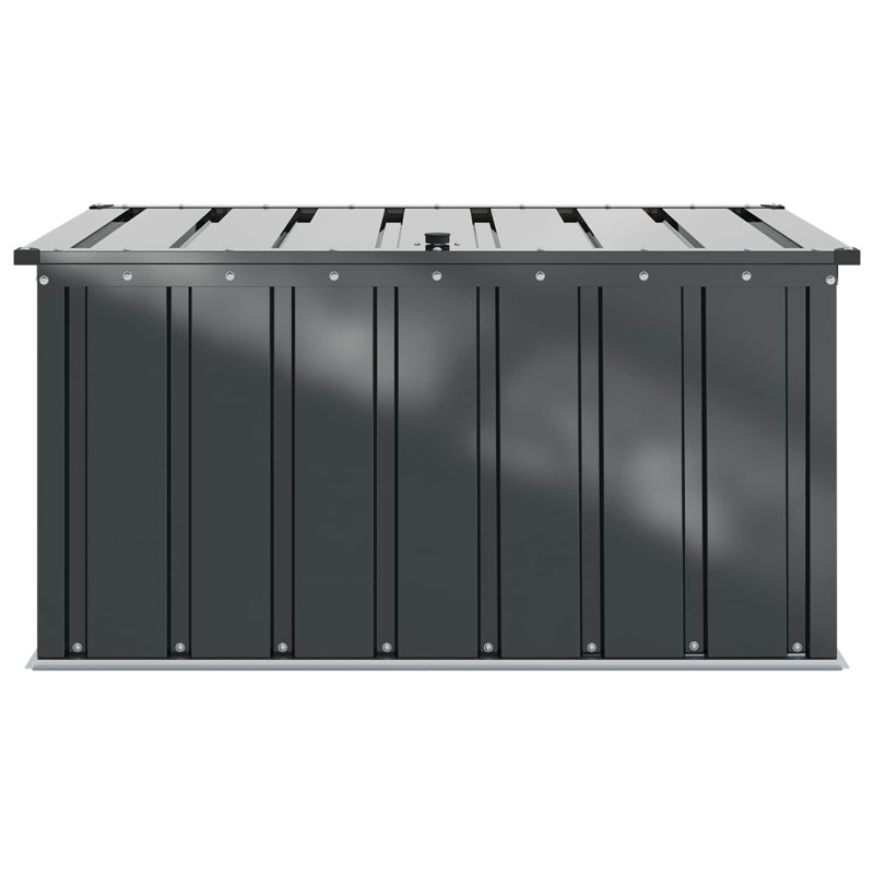 VidaXL 101cm W 300L Steel Lockable Cabinet Deck Box in Black