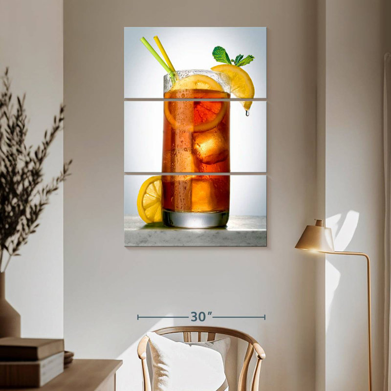 Yarlin Cold Glass Of Iced Tea, 65" H x 42" W