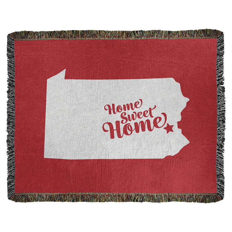 Jeté en coton tissé allentown doux, l 50 po x L 60 po, Rouge