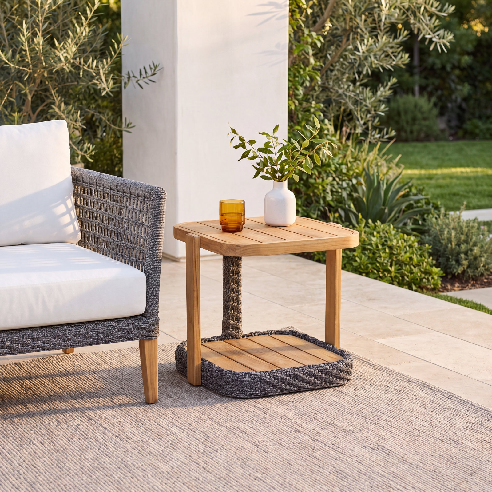 Estate 20" Teak Patio Side Table