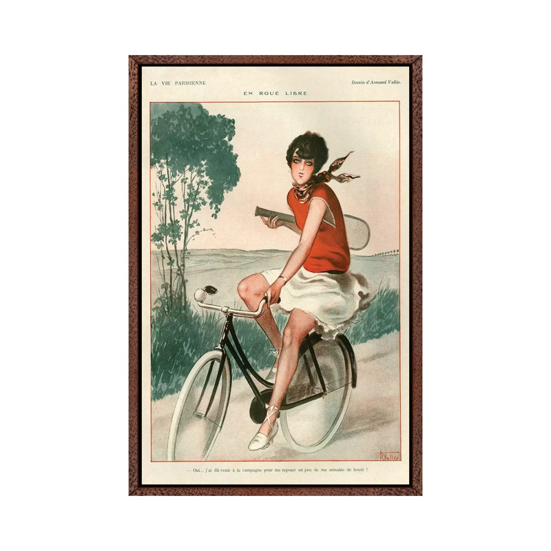 1927 La Vie Parisienne III Plate by The Advertising Archives - Floater Frame Gallery-Wrapped Canvas Giclée on Canvas, Brown