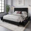 Lit plateforme avec rangement en tissu d'ameublement Svend-2080306801-2080306803