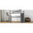 Bedroom Gray Full Loft Bed With Wardrobe, Shelves & Led Track Size Wood Led, Storage In Shade