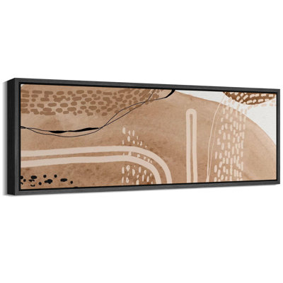 Earthy Contours, impression géométrique encadrée sur toile