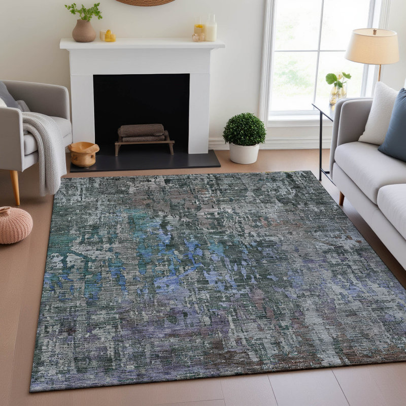 Premium Machine Washable Kelton AMF1237 Modern Rug, Rectangle 5' x 7'6"