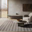 Tapis contemporain brun en laine fait à la main-88615508