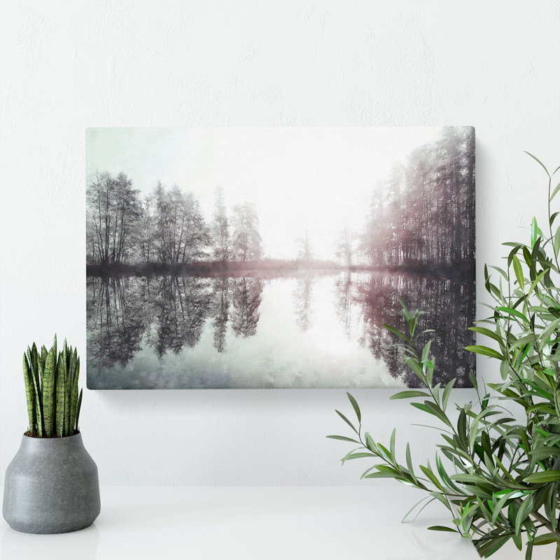 Foggy Sunrise In Germany - Wrapped Canvas Painting, 35cm H x 50cm W x 3cm D