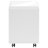 3 Drawer File Cabinet On Rolling Platform, Glossy White For Office, Modern Printer Stand With Smooth Functioning Wheels And Laminate Efficient Workspace