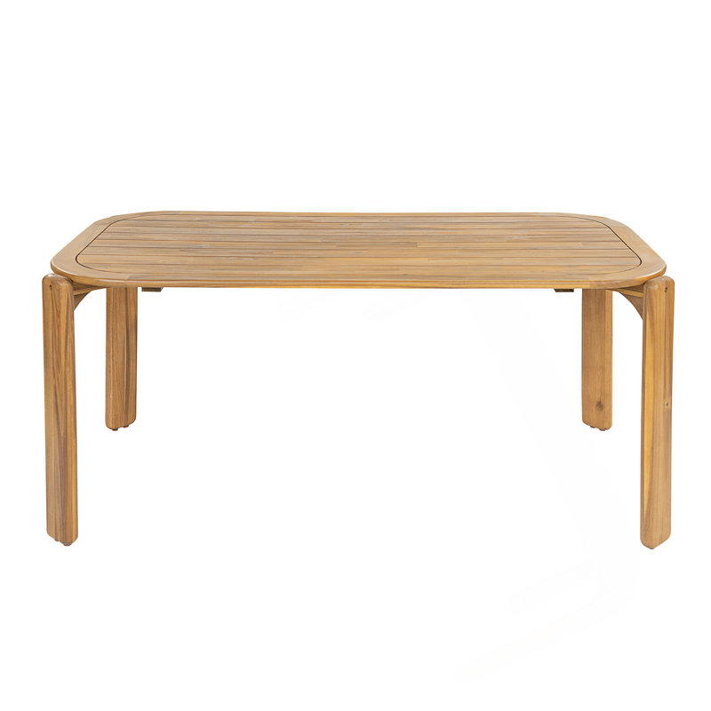 Table de salle à manger d'extérieur en bois d'acacia
