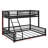 Floor-Mounted Bunk Bed Frame With Ladder, Safety Guardrails And Easy Assembly-975079714-975079715