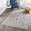 Tapis bleu en laine touffeté à la main Adrien-31334883