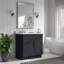 Meuble-lavabo de salle de bain en bois massif prêt à assembler 30 po - comptoir non inclus-126347188