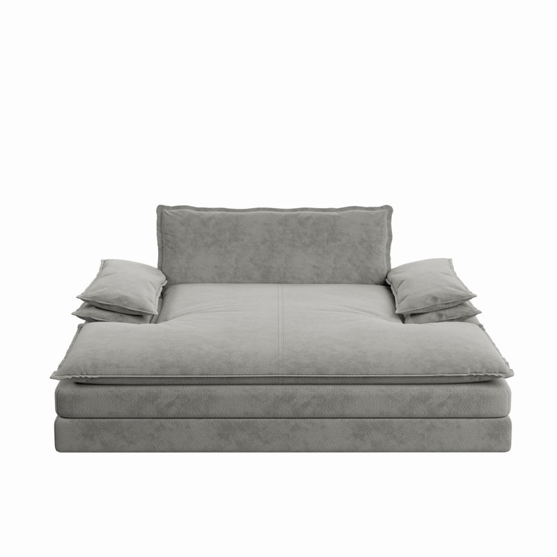 Canapé paresseux en chenille 80 po, Gris