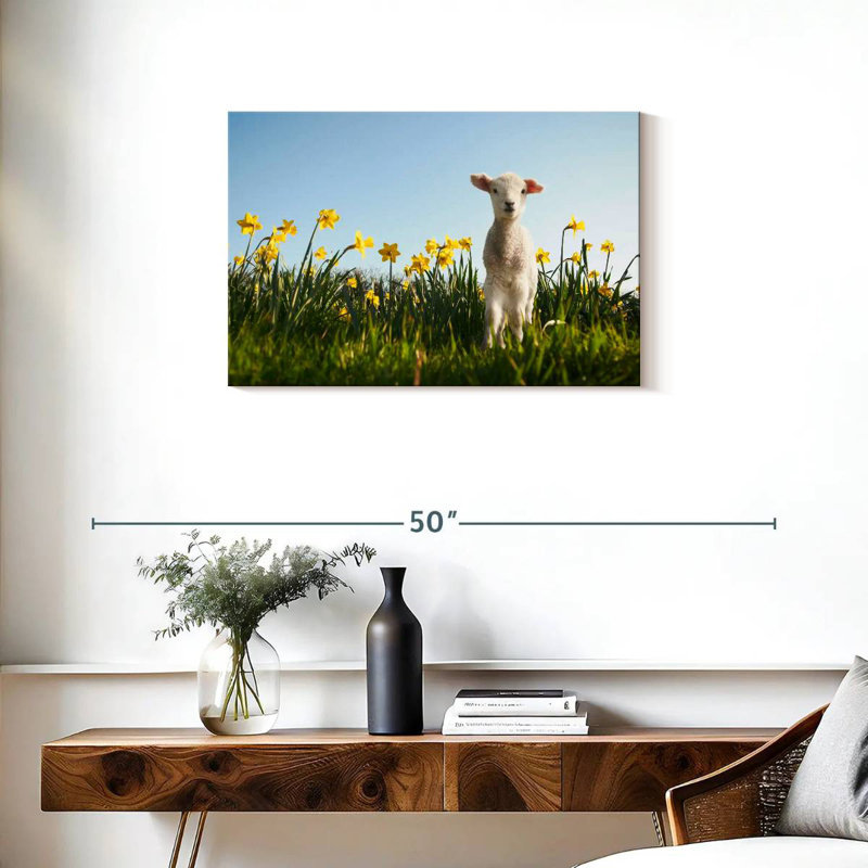Brampt Springtime Lamb, 20" H x 30" W