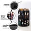 360 organisateur de maquillage rotatif, support de filage réglable bricolage, boîte de rangement pliable pour cosmétiques, étagère à maquillage grande capacité (noir)