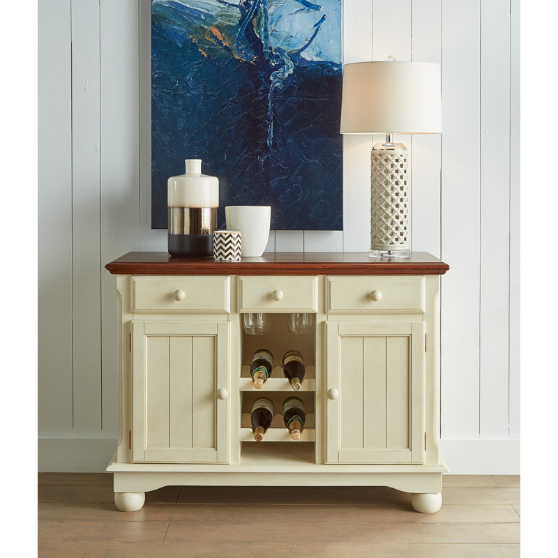 Buffet de service en bois Letizia Solie, Merlot / babeurre