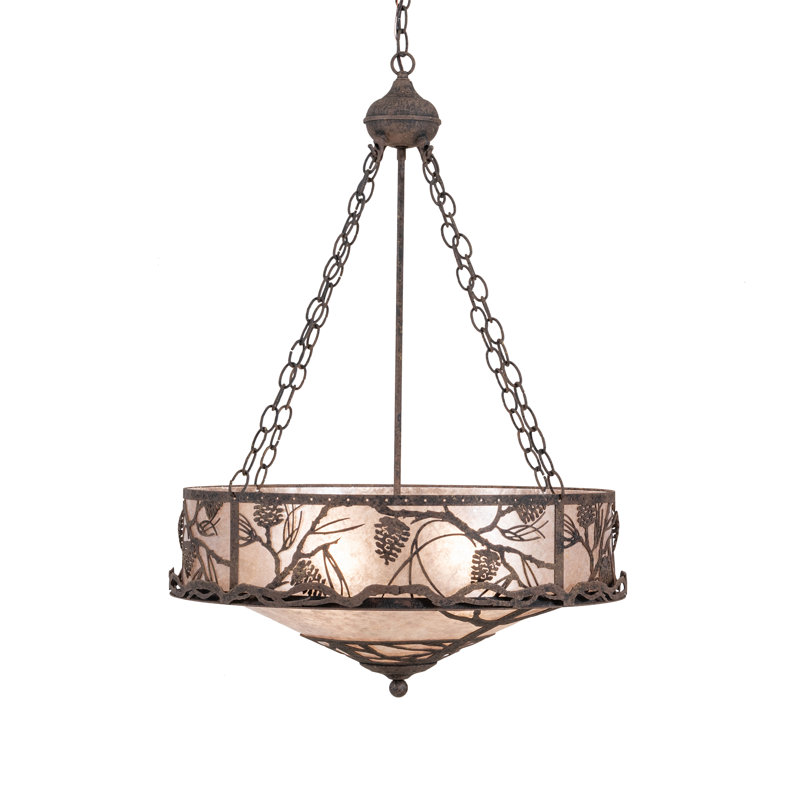 24" Wide Whispering Pines Inverted Pendant