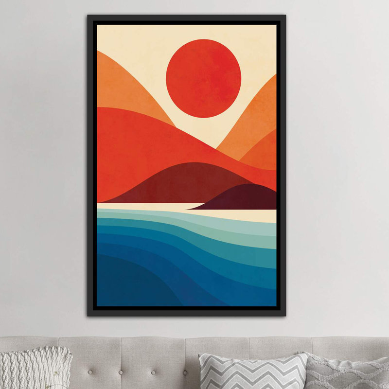 « seaside » par jay fleck-impression sur image, Toile avec cadre noir, H 60 po x l 40po x P 1,5 po