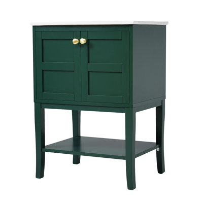 Ensemble de meuble-lavabo simple 24 po avec plateau en résine Srikanthan