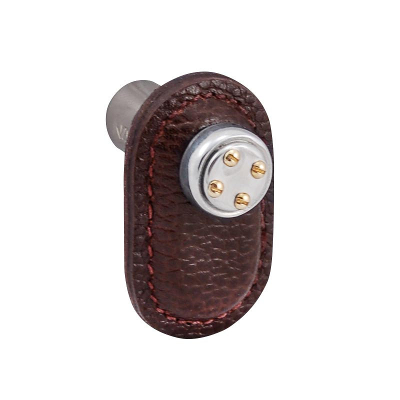 Archimedes Novelty Knob, Polished Gold, Brown
