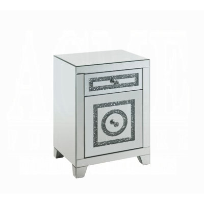 Mirrored & Faux Dimaonds Accent Table