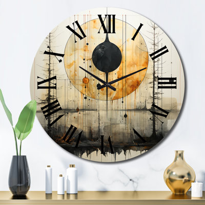 Horloge murale en métal pleine lune Révélations