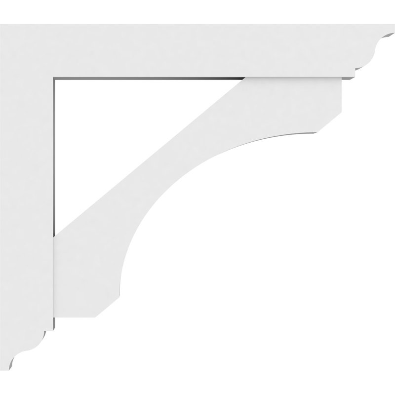Support standard en PVC de qualité architecturale avec extrémités traditionnelles, H 36 po x l 5 po x P 36 po