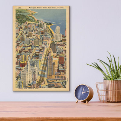 «Michigan Avenue North From River Chicago» par Wild Apple Portfolio 12 po x 16 po