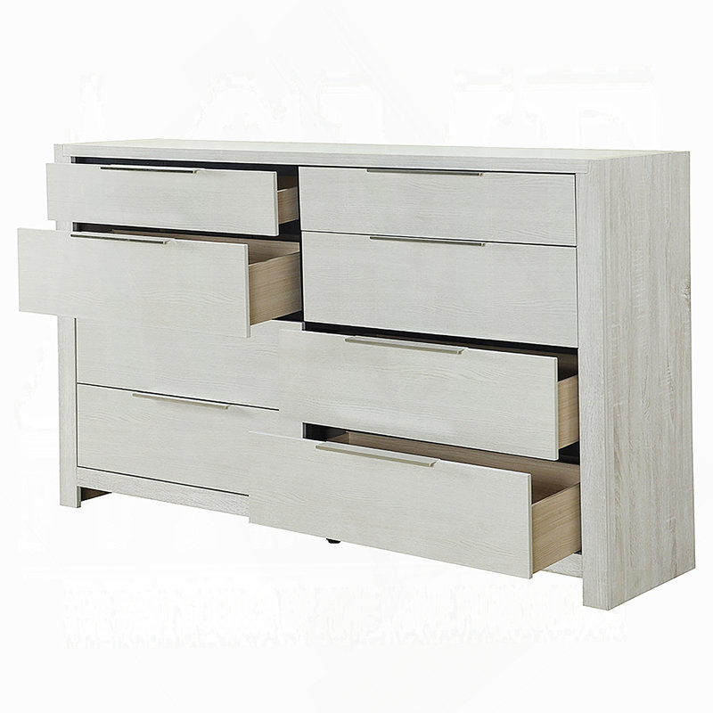 Commode en bois avec 8 tiroirs de rangement pour la chambre à coucher