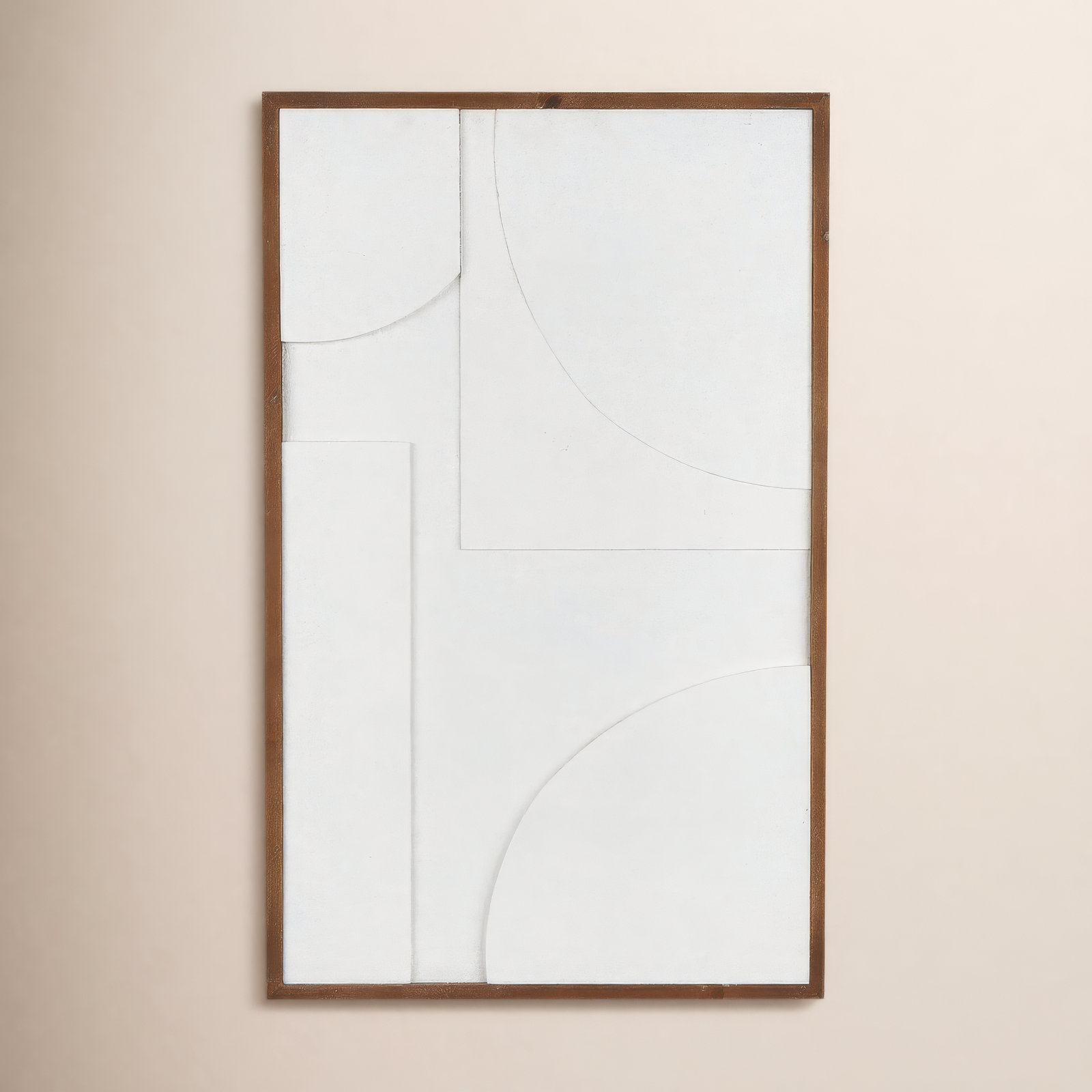 Geometric Wood Textured 3D Wall Art