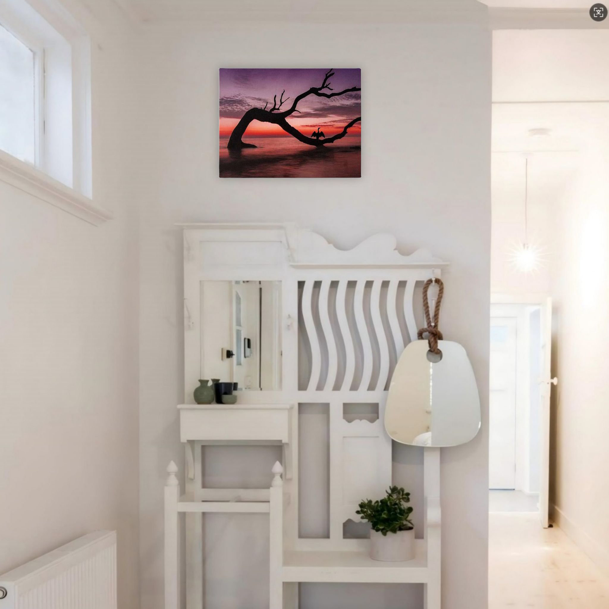 Highland Dunes Sunset Beach Unframed Canvas Wall Art 24" X 18" | Wayfair