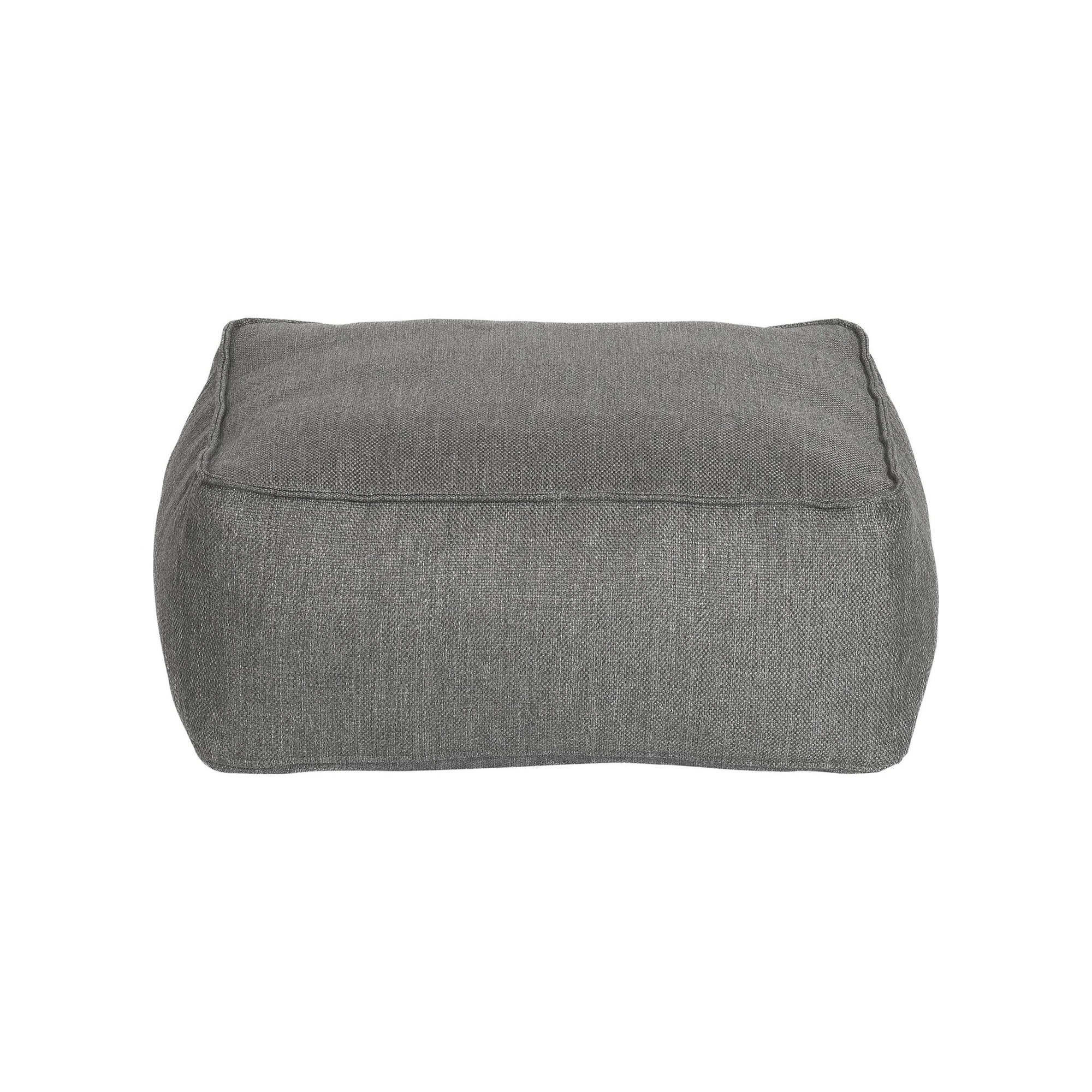 GROW Outdoor Patio Pouf-Ottoman, Coal