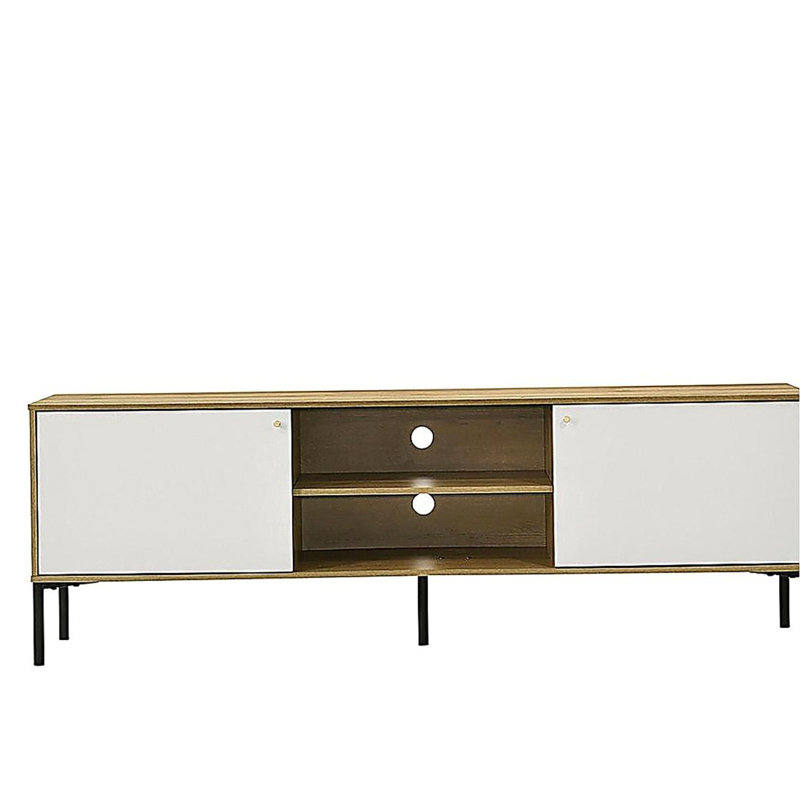 Burke 70-inch white oak 2-door TV cabinet