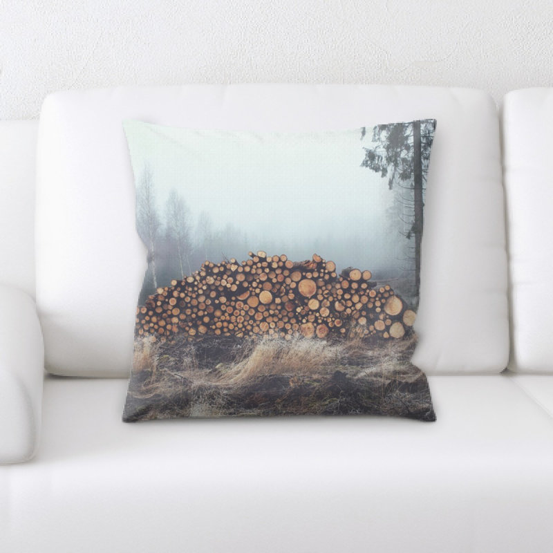 Coussin décoratif en bois