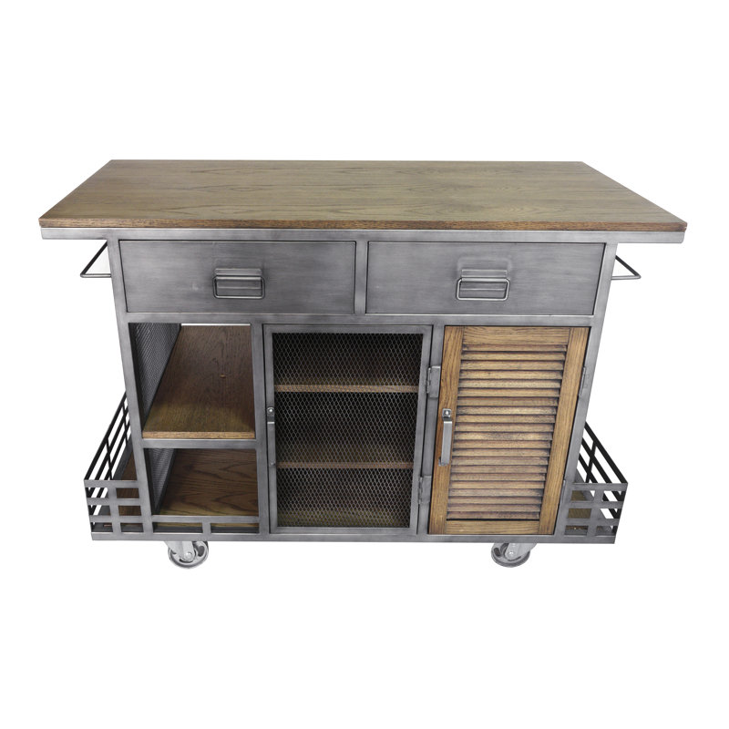 Zepeda Solid Wood Top Kitchen Island
