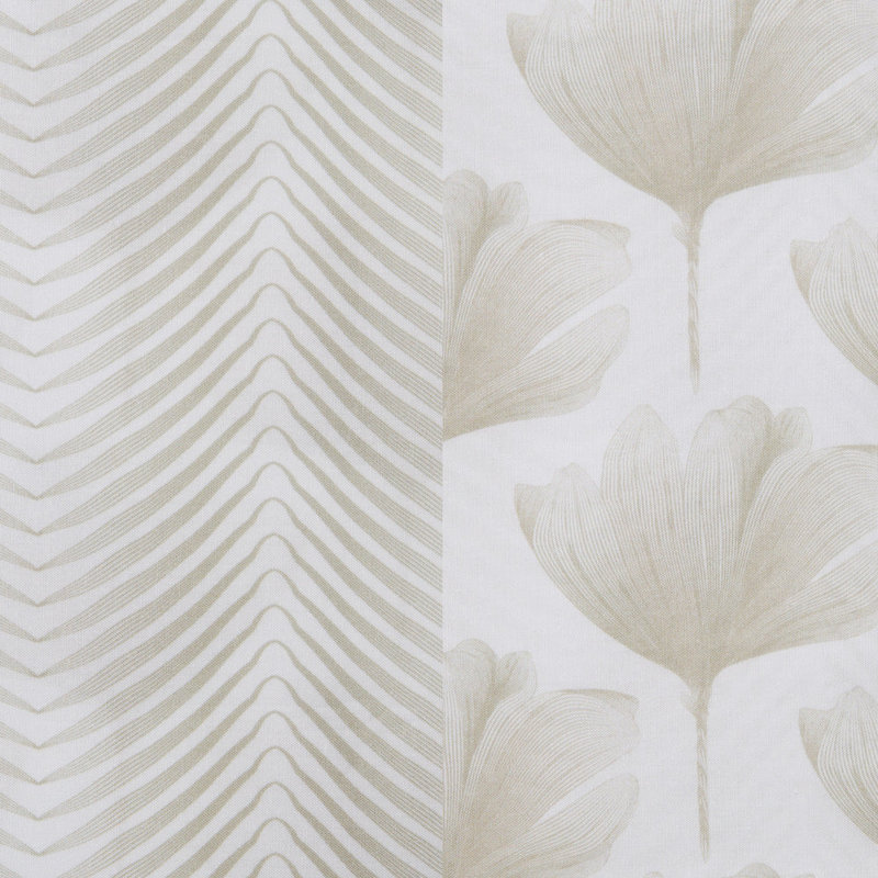 Edna Duvet Cover, White/Beige, Full / Double Duvet Cover