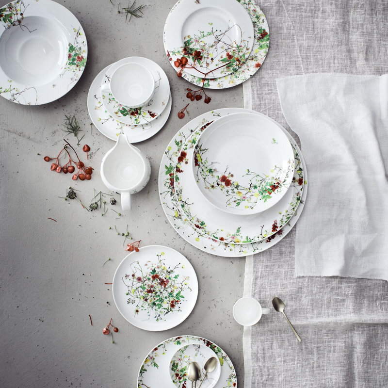 Brillance Fleurs Sauvages Bone China Dinner Plate