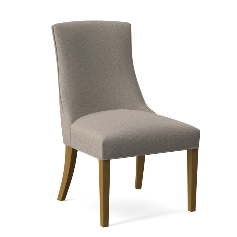Chaise de salle à manger Tuxedo, Tissu beige performant; 0851-73, Finition miel