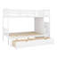 Lits superposés d'escalier avec tablettes de rangement et 2 lits inférieurs convertibles sous le lit-799578315