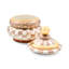 Mocha Check Ceramic Groovy Canister