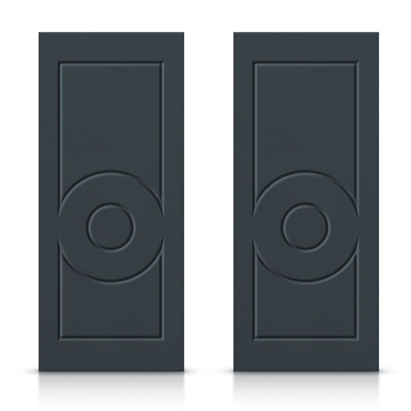 Portes de placard coulissantes à panneaux, Gris anthracite, 72 po x 80 po