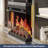 23" Electric Fireplace with Realistic Crackling Sound For Bedroom Living Room Apartment and Office, Adjustable Flame Speed Setting and Brightness Level,3-Side Glass