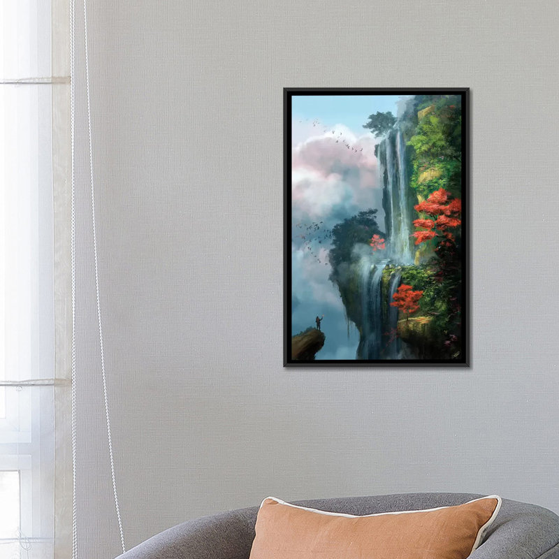 «In The Clouds», impression sur toile, H 26 po x l 18 po x P 1,5 po, Toile avec cadre noir, Pas de tapis