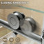 Cabine de douche de coin simple coulissante avec verre trempé l 48 po x P 31,6 po x H 72 po-115236389
