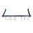 36" Solid Frame Bookshelf Wall Rack with Straight Arms & 8 Hooks