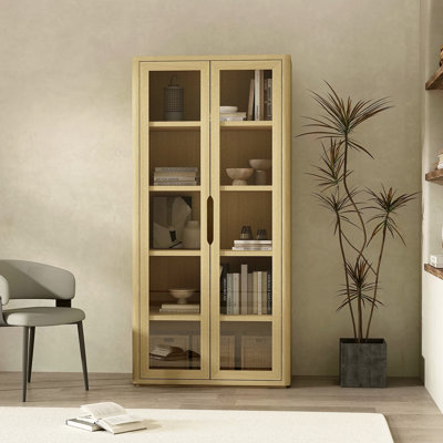 38" Bookcase Cabinet In Natural Oak