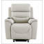 Fauteuil inclinable électrique Marsha en cuir synthétique gris clair avec levage, chauffage et massage