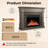 50" Electric Fireplace With Mantel, Free Standing Fireplace Heater With Remote Control Adjustable Led Flame For Living Room, Bedroom-762851862