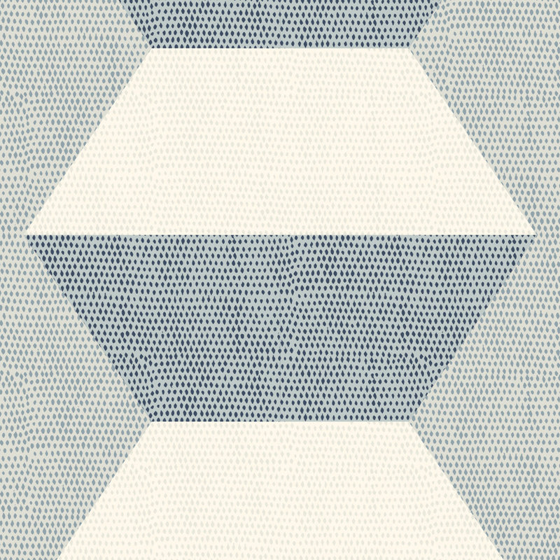 Infinity Blocks - papier peint laqué Blues, Non-Pasted, Blues, Faux Grasscloth